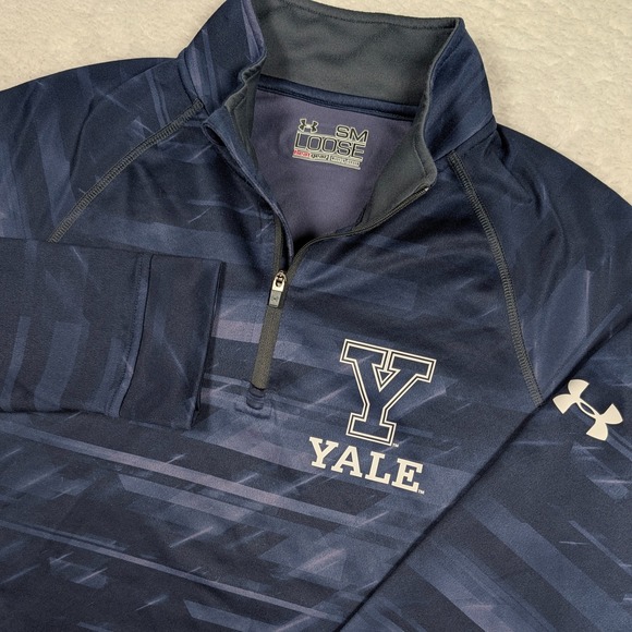 Under Armour Other - Yale‎ Bulldogs Shirt Mens Small Blue NCAA Under Armour HeatGear 1/4 Zip